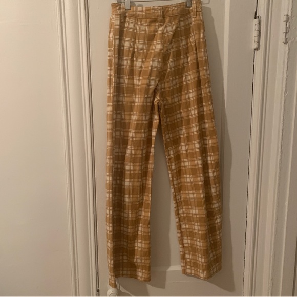 Citizen Vintage yellow tan plaid high waist trouser pant - small to medium - 6 - Picture 13 of 15